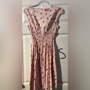 Kate Spade Pink Pineapple Print Dress